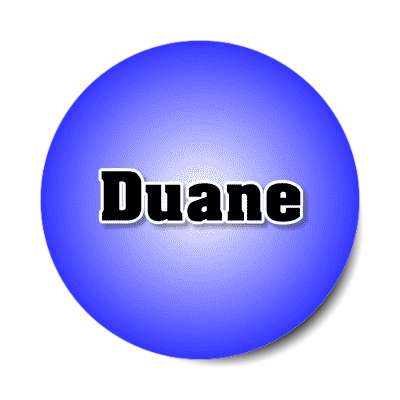 duane male name blue sticker