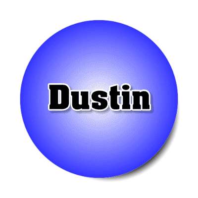 dustin male name blue sticker