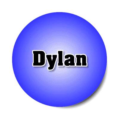 dylan male name blue sticker