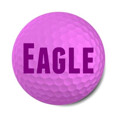 eagle golfball purple sticker