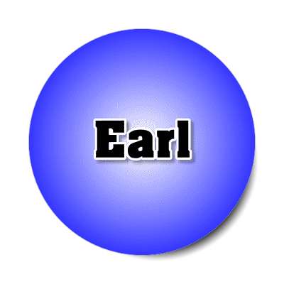 earl male name blue sticker