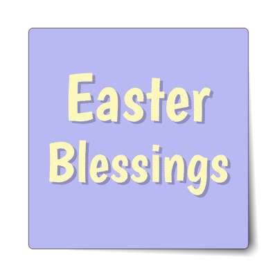easter blessings pastel blue sticker
