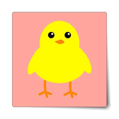 easter chick light pink sticker