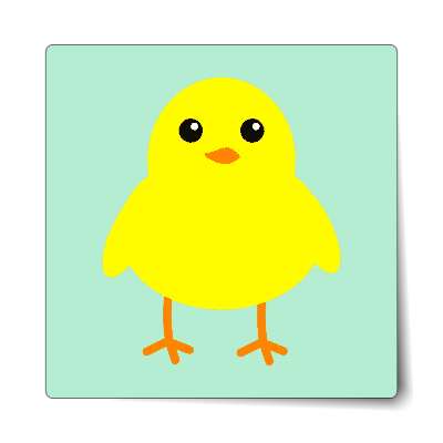 easter chick mint sticker