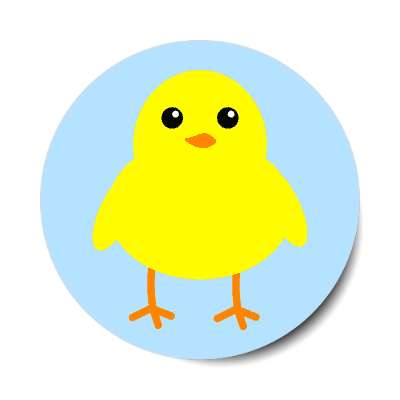 easter chick sky blue sticker