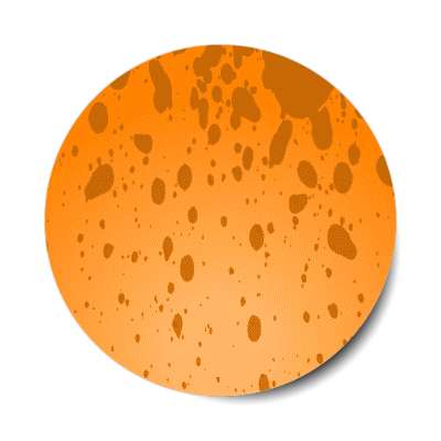 easter egg design speckled colors bright orange sticker