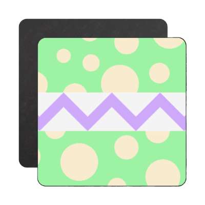 easter egg design zig zag polka dots pastel green magnet