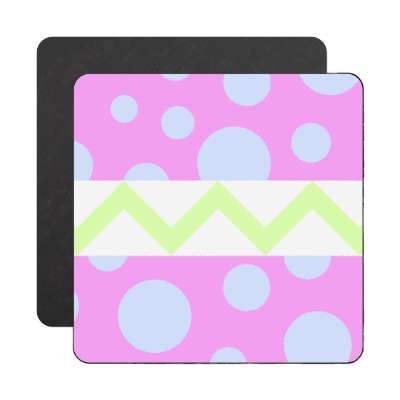 easter egg design zig zag polka dots pastel magenta magnet