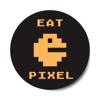 eat pixel pac man sticker
