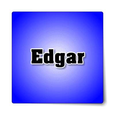 edgar male name blue sticker