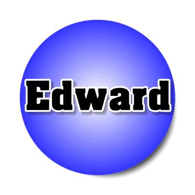 edward male name blue sticker