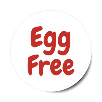 egg free allergy warning stickers, magnet