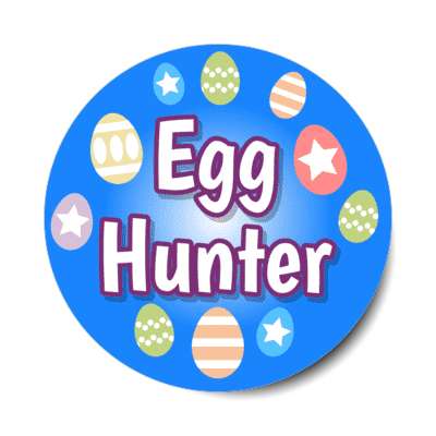 egg hunter bright blue sticker