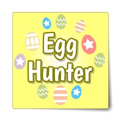 egg hunter yellow bright sticker