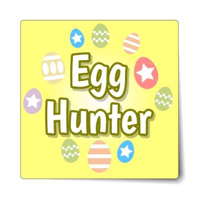 egg hunter yellow bright sticker