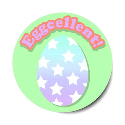 eggcellent green pastel sticker