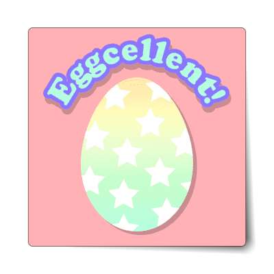 eggcellent pink pastel sticker