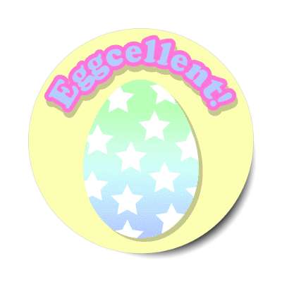 eggcellent yellow bright sticker