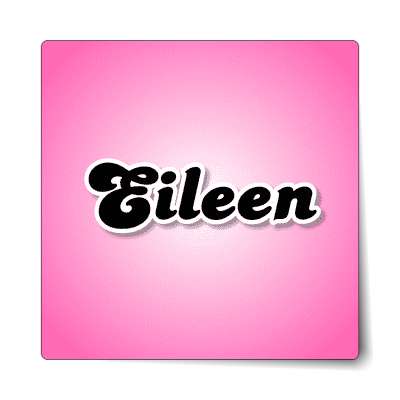 eileen female name pink sticker