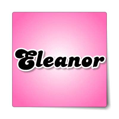 eleanor female name pink sticker