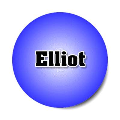 elliot male name blue sticker