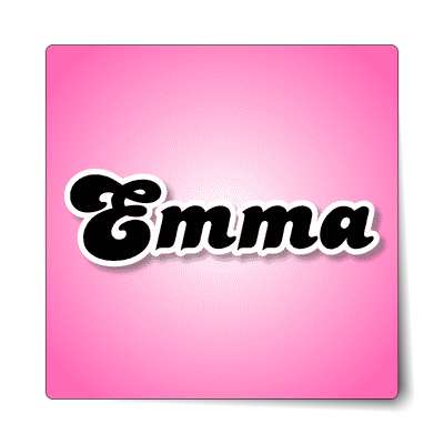 emma female name pink sticker
