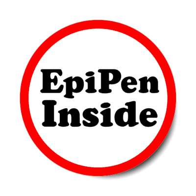 epipen inside stickers, magnet