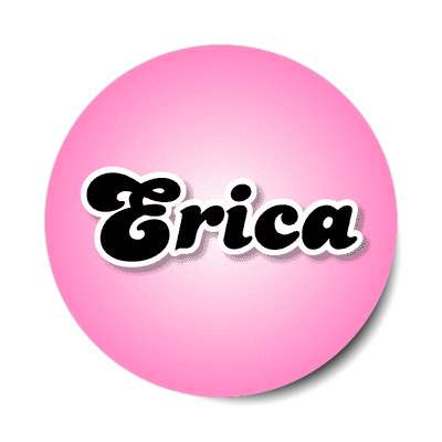 erica female name pink sticker