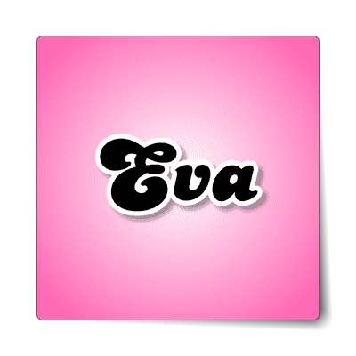 eva female name pink sticker