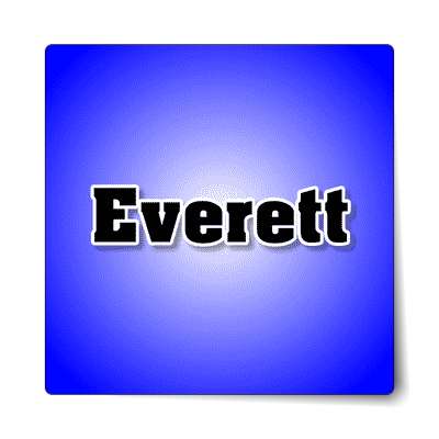 everett male name blue sticker