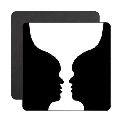 face cup silhouette magnet