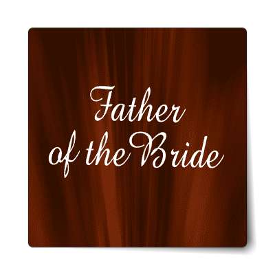 father of the bride dark red curtains sticker
