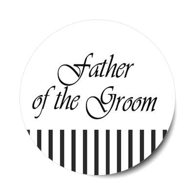 father of the groom vertical black lines bottom stylized sticker