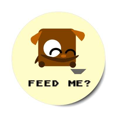 feed me cartoon cute animal sticker
