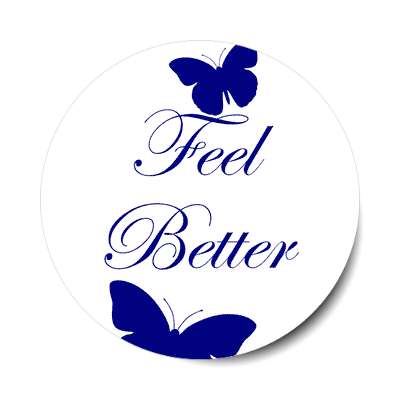 feel better butterflies sticker