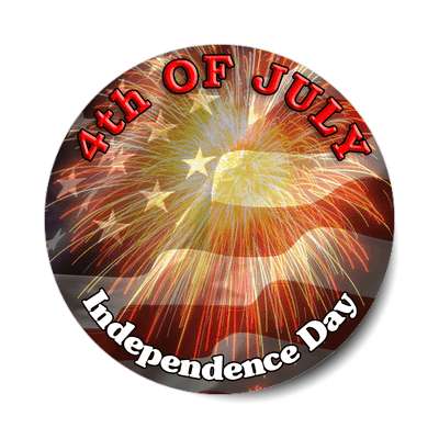 fireworks flag fourth of july independence day sticker