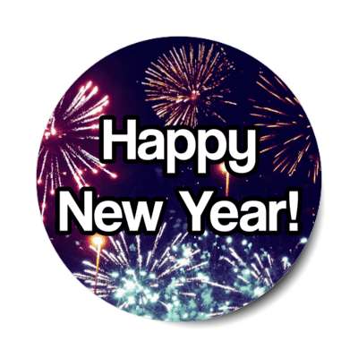 fireworks happy new year sticker