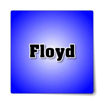 floyd male name blue sticker