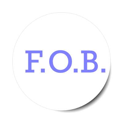fob friend of bride classy blue sticker