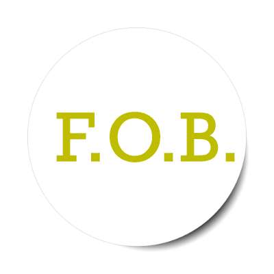 fob friend of bride classy deep yellow sticker