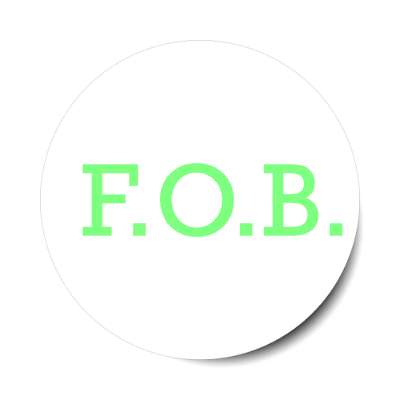 fob friend of bride classy light green sticker