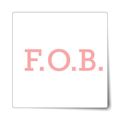 fob friend of bride classy pink sticker