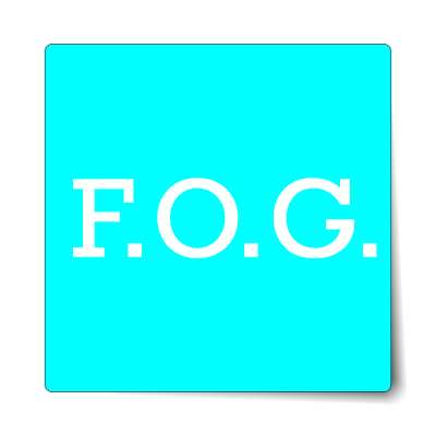 fog friend of groom aqua classy sticker