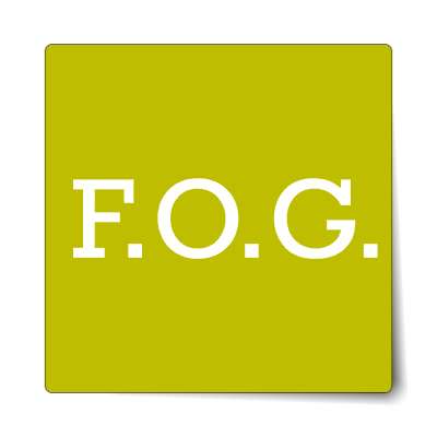 fog friend of groom deep yellow classy sticker