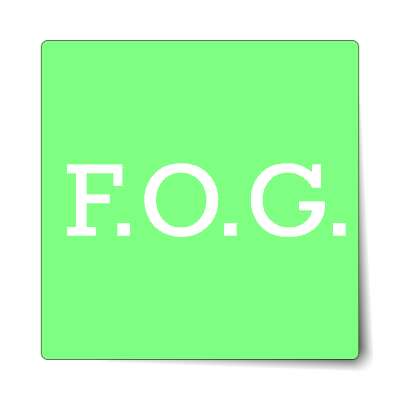 fog friend of groom light green classy sticker
