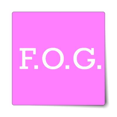 fog friend of groom magenta classy sticker