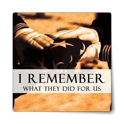 folded flag usa memorial day stickers, magnet