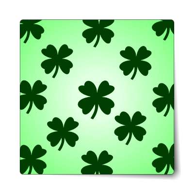 four leaf clover pattern sticker