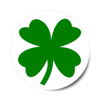 four leaf clover st patricks day white stickers, magnet
