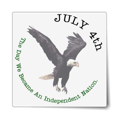 fourth of july independence day bald eagle sticker